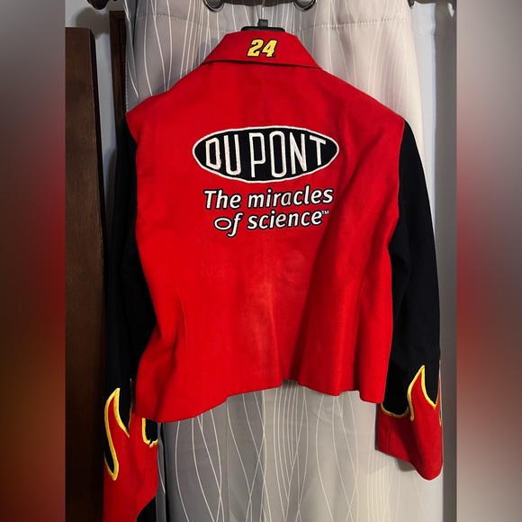 NASCAR Red & black race jacket Jeff Gordon Size XL fits like a women’s medium - Picture 6 of 7